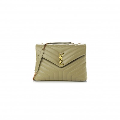 YSL LOULOU MEDIUM CHAIN BAG IN QUILTED LEATHER 487216744152 (32*22*11cm)
