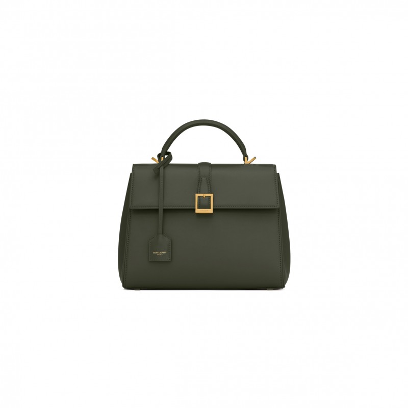 YSL LE FERMOIR SMALL TOP HANDLE BAG IN SHINY LEATHER 6869822ZA0W3045 (25*19.5*10.5cm)
