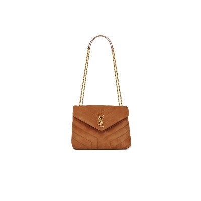 YSL LOULOU SMALL IN QUILTED SUEDE 4946991U8C77761 (23*17*9cm)