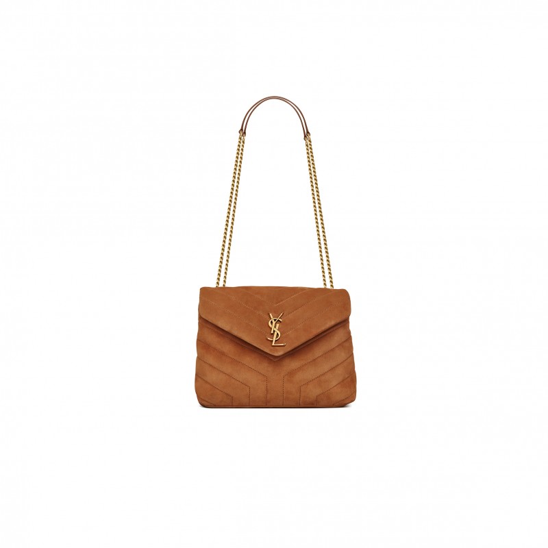 YSL LOULOU SMALL IN QUILTED SUEDE 4946991U8C77761 (23*17*9cm)