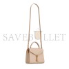 YSL CASSANDRA MINI TOP HANDLE BAG IN GRAIN DE POUDRE EMBOSSED LEATHER 623930BOW0W2721 (20*16*7.5cm)