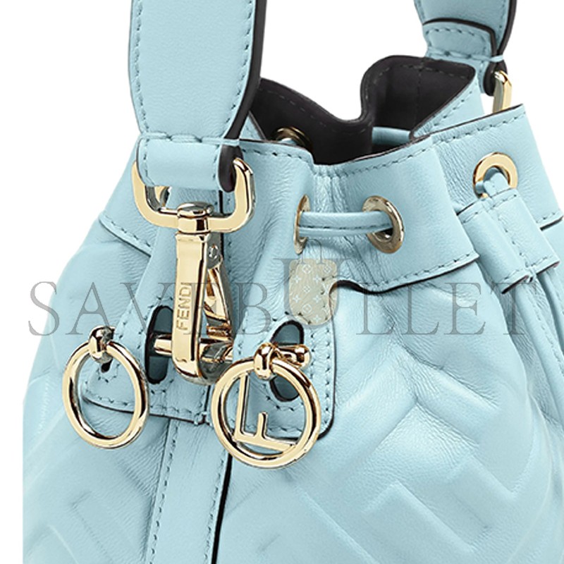 FENDI MON TRESOR LEATHER LIGHT BLUE 8BS093ANWTF1PQ9 (18*14*12cm) FENDI MON TRESOR LEATHER LIGHT BLUE 8BS093ANWTF1PQ9 (18*14*12cm)
