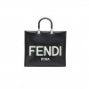 FENDI SUNSHINE MEDIUM BLACK LEATHER TOTE BAG 8BH386ABVLF1DG7 (35*31*17cm)