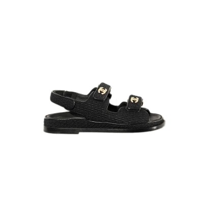 CHANEL SANDALS KNITWEAR BLACK G35927 X56555 94305