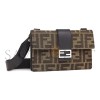 FENDI BAGUETTE CONVERTIBLE POUCH ZUCCA CANVAS BROWN 7M0295A9ZLF0L3T (17*10*2cm)