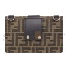 FENDI BAGUETTE CONVERTIBLE POUCH ZUCCA CANVAS BROWN 7M0295A9ZLF0L3T (17*10*2cm)