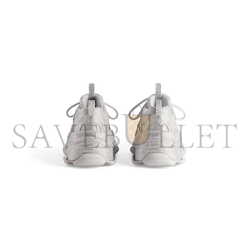 BALENCIAGA WOMEN'S TRIPLE S SNEAKER WITH RHINESTONES IN LIGHT GREY 524039W2TST1100 BALENCIAGA WOMEN'S TRIPLE S SNEAKER WITH RHINESTONES IN LIGHT GREY 524039W2TST1100