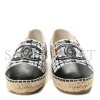 CHANEL TWEED CC ESPADRILLES BLACK WHITE G29762