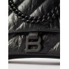 BALENCIAGA BLACK CRUSH M QUILTED CREASED LEATHER SHOULDER BAG  MATCHESFASHION US (30.9*20.3*11.4cm)