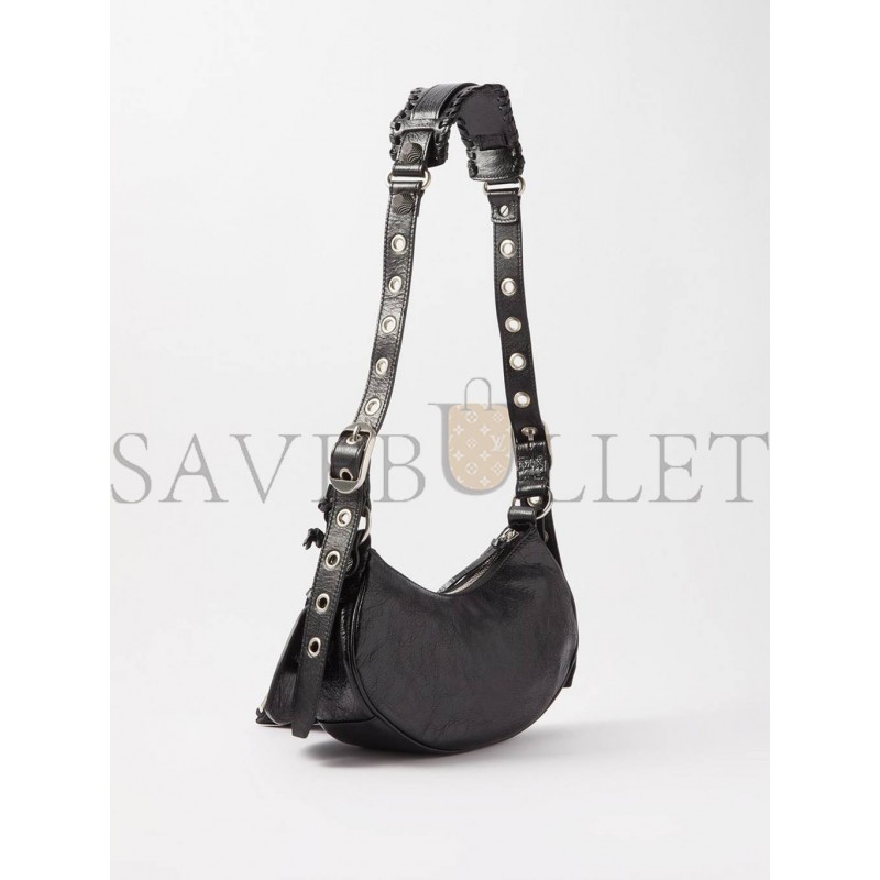 BALENCIAGA BLACK CAGOLE XS LEATHER SHOULDER BAG  MATCHESFASHION US (24*13.5*5.4cm)