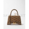 BALENCIAGA BEIGE HOURGLASS S BB-PRINT COATED CANVAS BAG MATCHESFASHION US (22.5*15*10cm)