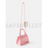 BALENCIAGA PINK HOURGLASS S CROCODILE-EFFECT LEATHER BAG MATCHESFASHION US (22.5*14.5*10cm)