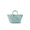 BALENCIAGA GREEN BISTRO XS WOVEN FAUX-LEATHER BASKET BAG MATCHESFASHION US (22*20*12.5cm)