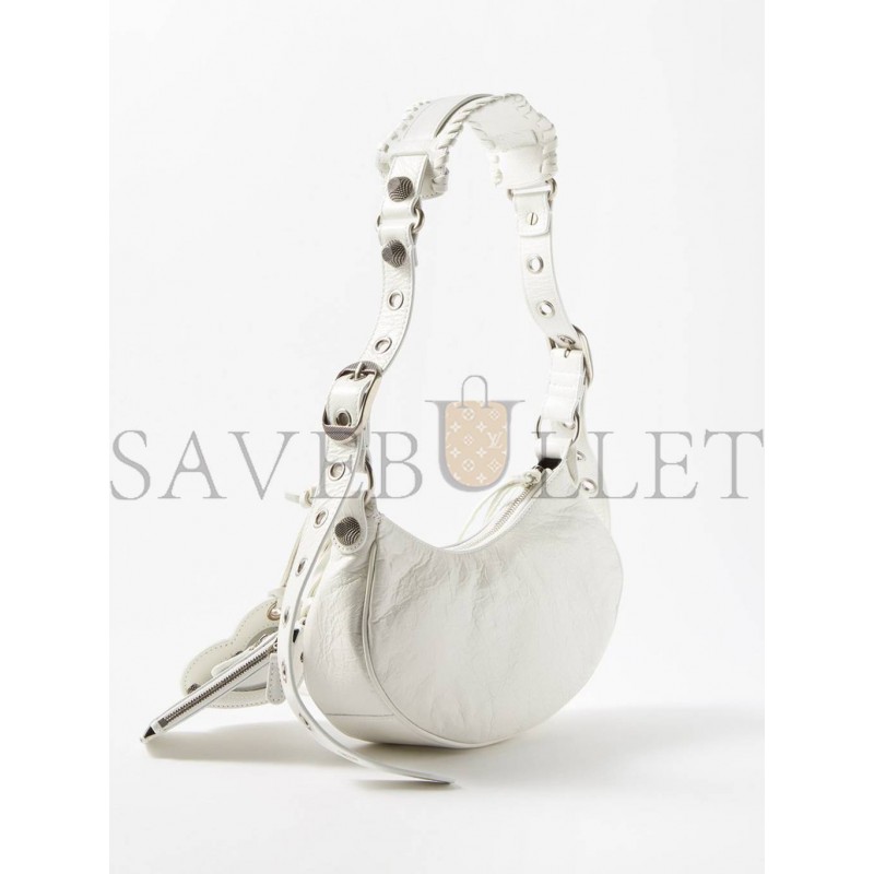 BALENCIAGA WHITE CAGOLE XS LEATHER SHOULDER BAG  MATCHESFASHION US (24*13.5*5.4cm)