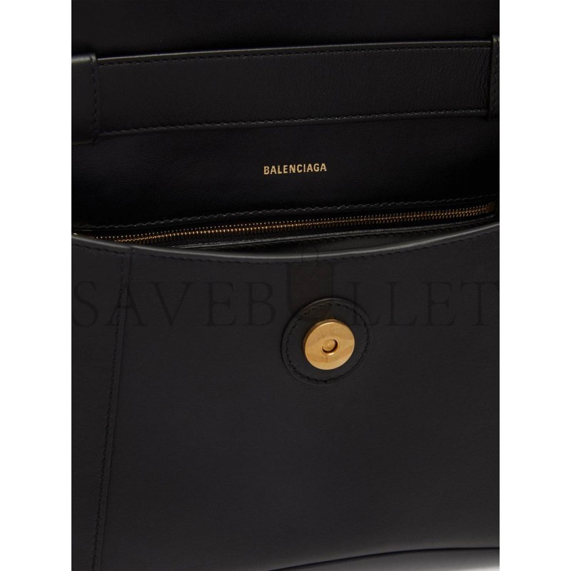 BALENCIAGA BLACK DOWNTOWN S LEATHER BAG  MATCHESFASHION US (29.2*19.3*10.6cm)