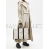 BALENCIAGA NEUTRAL NEO L LEATHER-TRIM CANVAS TOTE BAG MATCHESFASHION US (48.2*32*16cm)