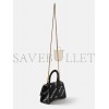 BALENCIAGA BLACK HOURGLASS XS CRYSTAL-EMBELLISHED HANDBAG MATCHESFASHION US (19*12*6.6cm)