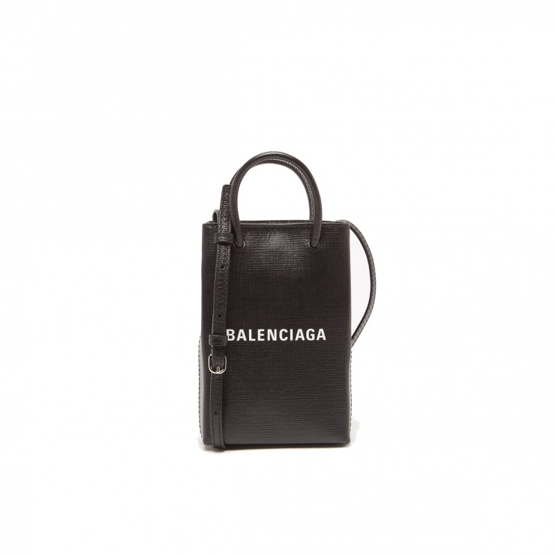 BALENCIAGA BLACK SHOPPING MINI LEATHER CROSS-BODY BAG  MATCHESFASHION US (18*12.4*4.8cm)