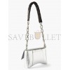 BALENCIAGA SILVER DOWNTOWN XS CROCODILE-EFFECT LEATHER SHOULDER BAG MATCHESFASHION US (25*16*6cm)