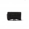 BALENCIAGA BLACK HOURGLASS CRYSTAL-EMBELLISHED CROSS-BODY BAG MATCHESFASHION US (20*11.3*6cm)
