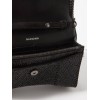 BALENCIAGA BLACK HOURGLASS CRYSTAL-EMBELLISHED CROSS-BODY BAG MATCHESFASHION US (20*11.3*6cm)