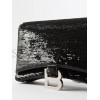 BALENCIAGA BLACK HOURGLASS SEQUINNED LEATHER CROSS-BODY BAG MATCHESFASHION US (19.5*12*5cm)