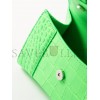 BALENCIAGA GREEN HOURGLASS XS CROCODILE-EFFECT LEATHER BAG  MATCHESFASHION US (19*12.5*8cm)