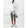 BALENCIAGA BLUE HOURGLASS MONOGRAMMED DENIM BAG MATCHESFASHION US (22.5*13.4*9.5cm)
