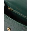 BALENCIAGA GREEN HOURGLASS S CROCODILE-EFFECT LEATHER BAG  MATCHESFASHION US (22.5*15*10cm)