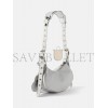 BALENCIAGA SILVER LE CAGOLE XS METALLIC-CANVAS SHOULDER BAG MATCHESFASHION US (25.4*12.7*7.3cm)