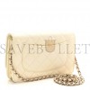 CHANEL CAVIAR QUILTED WALLET ON CHAIN WOC WHITE ROSE GOLD HARDWARE (19*12*4cm) CHANEL CAVIAR QUILTED WALLET ON CHAIN WOC WHITE ROSE GOLD HARDWARE (19*12*4cm)