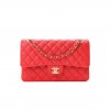 CHANEL CAVIAR QUILTED MEDIUM DOUBLE FLAP RED GOLD HARDWARE (25*17*6cm)