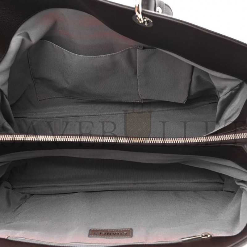 CHANEL CAVIAR QUILTED XL TIMELESS CC SOFT TOTE DARK BROWN (33*20*13cm) CHANEL CAVIAR QUILTED XL TIMELESS CC SOFT TOTE DARK BROWN (33*20*13cm)