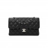 CHANEL CAVIAR QUILTED SMALL DOUBLE FLAP BLACK SILVER HARDWARE (23*14*6cm) CHANEL CAVIAR QUILTED SMALL DOUBLE FLAP BLACK SILVER HARDWARE (23*14*6cm)