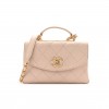 CHANEL LAMBSKIN QUILTED CC MINI TOP HANDLE FLAP LIGHT PINK GOLD HARDWARE (19*13*8cm)