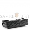 CHANEL CRINKLED PATENT QUILTED JUMBO SINGLE FLAP BLACK SILVER HARDWARE (30*18*8cm) CHANEL CRINKLED PATENT QUILTED JUMBO SINGLE FLAP BLACK SILVER HARDWARE (30*18*8cm)