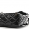 CHANEL CRINKLED PATENT QUILTED JUMBO SINGLE FLAP BLACK SILVER HARDWARE (30*18*8cm) CHANEL CRINKLED PATENT QUILTED JUMBO SINGLE FLAP BLACK SILVER HARDWARE (30*18*8cm)