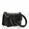 CHANEL CAVIAR QUILTED SMALL BOY FLAP BLACK SILVER HARDWARE (19.7*12.1*7.6cm) CHANEL CAVIAR QUILTED SMALL BOY FLAP BLACK SILVER HARDWARE (19.7*12.1*7.6cm)