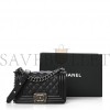 CHANEL CAVIAR QUILTED SMALL BOY FLAP BLACK SILVER HARDWARE (19.7*12.1*7.6cm) CHANEL CAVIAR QUILTED SMALL BOY FLAP BLACK SILVER HARDWARE (19.7*12.1*7.6cm)