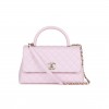 CHANEL MEDIUM COCO HANDLE FLAP BAG LIGHT PINK CAVIAR LIGHT GOLD HARDWARE (29*18*11cm) CHANEL MEDIUM COCO HANDLE FLAP BAG LIGHT PINK CAVIAR LIGHT GOLD HARDWARE (29*18*11cm)