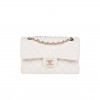 CHANEL SMALL CLASSIC DOUBLE FLAP WHITE CAVIAR GOLD HARDWARE (23*13*6cm) CHANEL SMALL CLASSIC DOUBLE FLAP WHITE CAVIAR GOLD HARDWARE (23*13*6cm)
