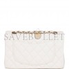 CHANEL SMALL CLASSIC DOUBLE FLAP WHITE CAVIAR GOLD HARDWARE (23*13*6cm) CHANEL SMALL CLASSIC DOUBLE FLAP WHITE CAVIAR GOLD HARDWARE (23*13*6cm)