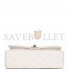 CHANEL SMALL CLASSIC DOUBLE FLAP WHITE CAVIAR GOLD HARDWARE (23*13*6cm) CHANEL SMALL CLASSIC DOUBLE FLAP WHITE CAVIAR GOLD HARDWARE (23*13*6cm)