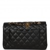 CHANEL SMALL CLASSIC DOUBLE FLAP BAG BLACK CAVIAR GOLD HARDWARE (23*15*6cm)