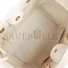 CHANEL SMALL DEAUVILLE SHOPPING BAG WHITE BOUCLE LIGHT GOLD HARDWARE (34*27*15cm)