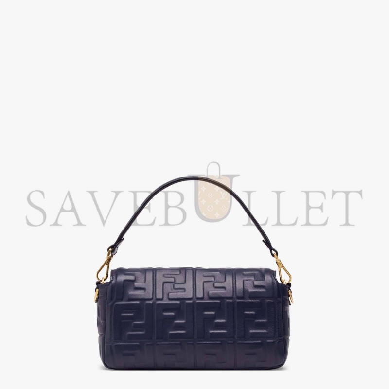 FENDI BAGUETTE - BLUE NAPPA LEATHER BAG 8BR600A72VF19PO (27*15*6cm) FENDI BAGUETTE - BLUE NAPPA LEATHER BAG 8BR600A72VF19PO (27*15*6cm)