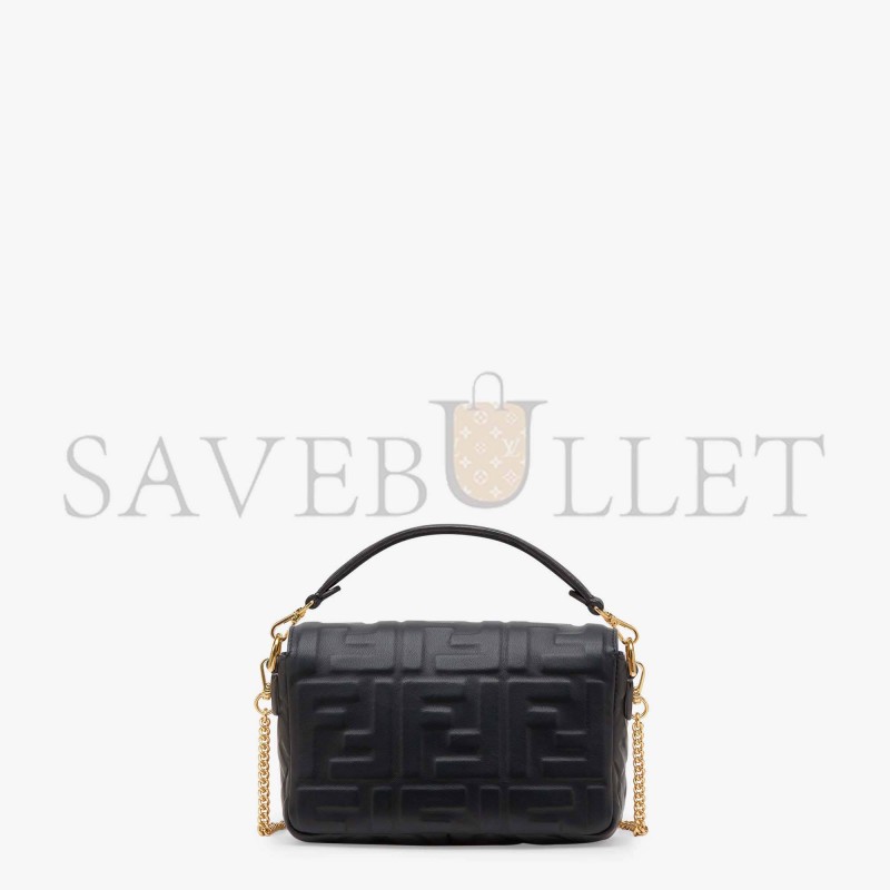FENDI BAGUETTE MINI - BLACK LEATHER BAG 8BS017A72VF15ZW (19*11.5*4cm) FENDI BAGUETTE MINI - BLACK LEATHER BAG 8BS017A72VF15ZW (19*11.5*4cm)