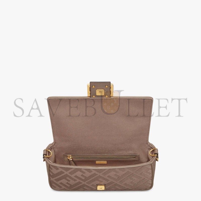 FENDI BAGUETTE - GRAY FF CANVAS BAG 8BR600AC9OF1F7M (27*15*6cm) FENDI BAGUETTE - GRAY FF CANVAS BAG 8BR600AC9OF1F7M (27*15*6cm)