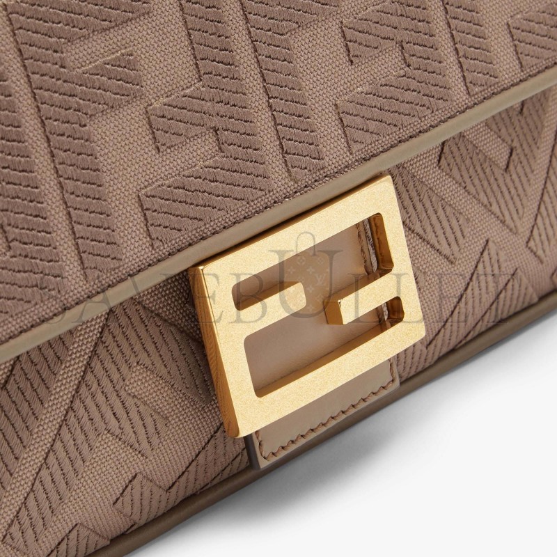 FENDI BAGUETTE - GRAY FF CANVAS BAG 8BR600AC9OF1F7M (27*15*6cm) FENDI BAGUETTE - GRAY FF CANVAS BAG 8BR600AC9OF1F7M (27*15*6cm)