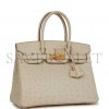 HERMES BIRKIN 30 BETON OSTRICH GOLD HARDWARE (30cm)